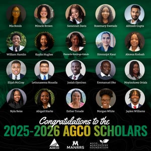 Congratulations to the 2025-2026 AGCO Foundation Scholars!